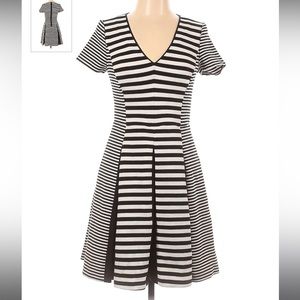 Banana republic black white striped dress